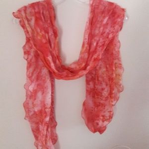 Tie Dye 74"Long Ruffled Scarf